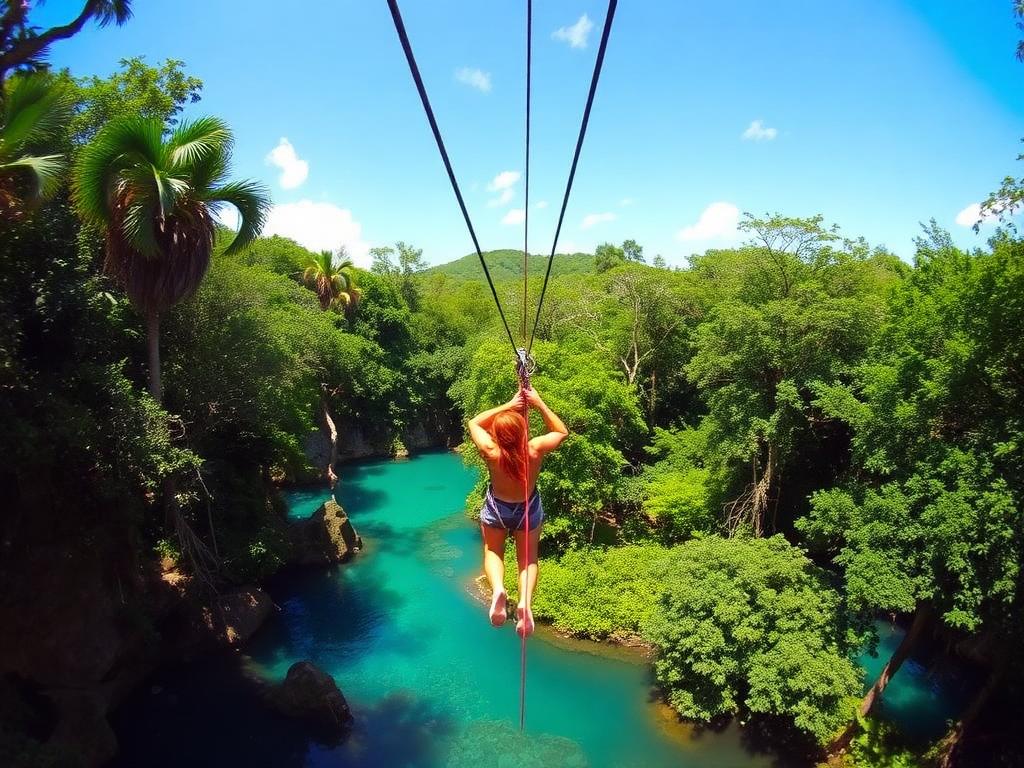 Jaguar Park (Cenotes + Zipline)